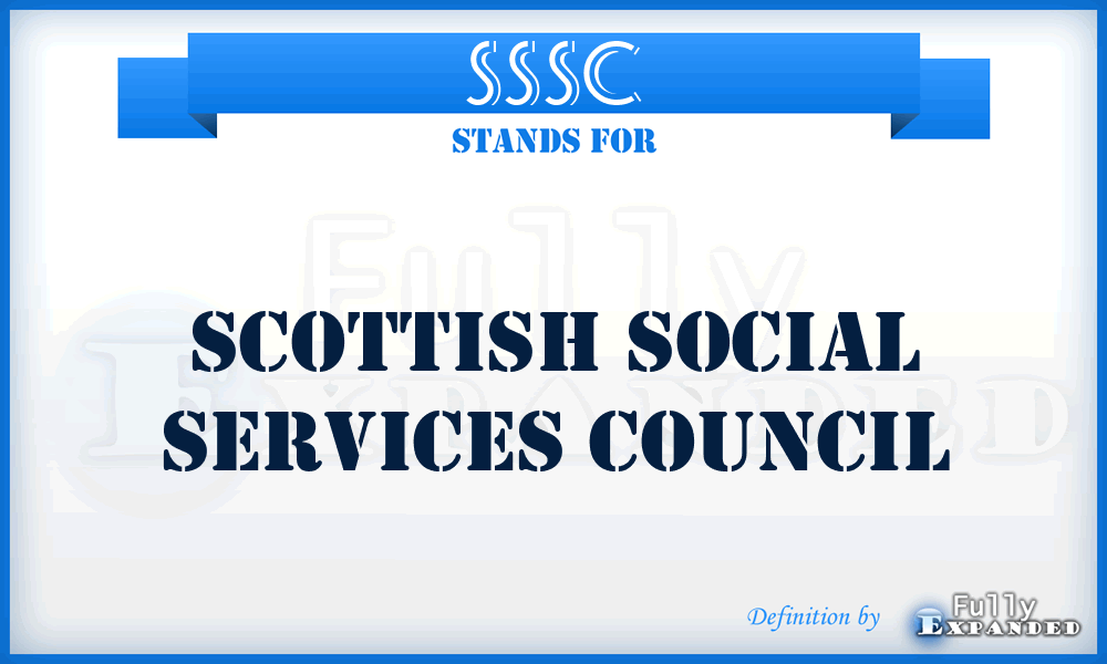 SSSC - Scottish Social Services Council
