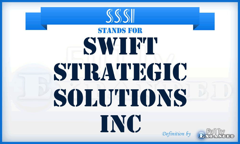 SSSI - Swift Strategic Solutions Inc
