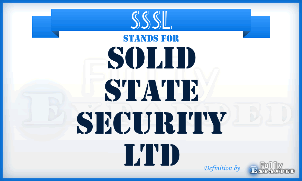 SSSL - Solid State Security Ltd