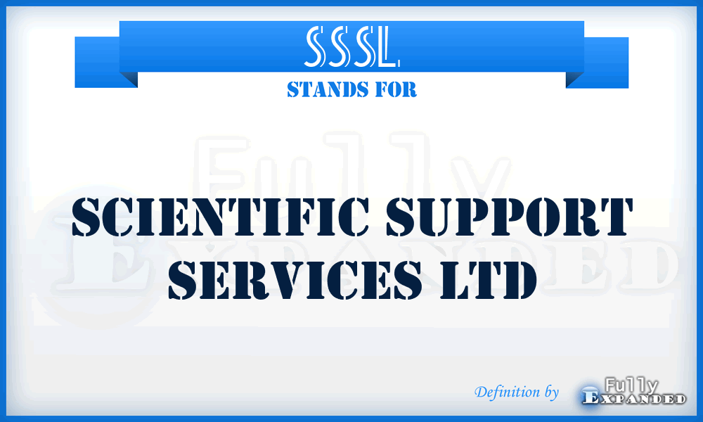 SSSL - Scientific Support Services Ltd