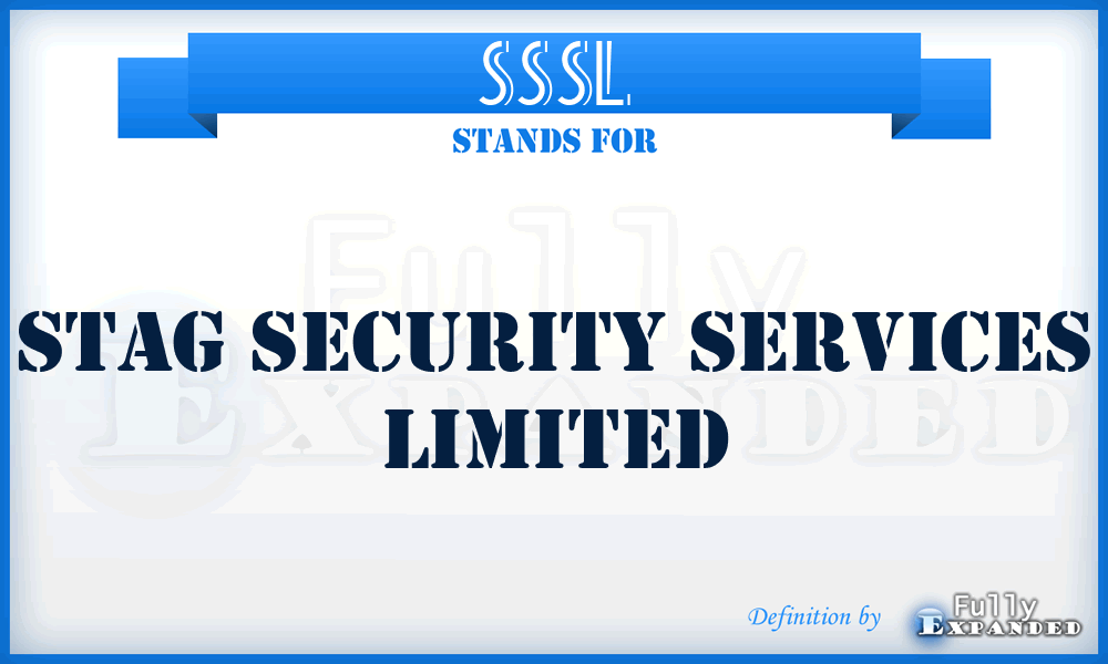 SSSL - Stag Security Services Limited