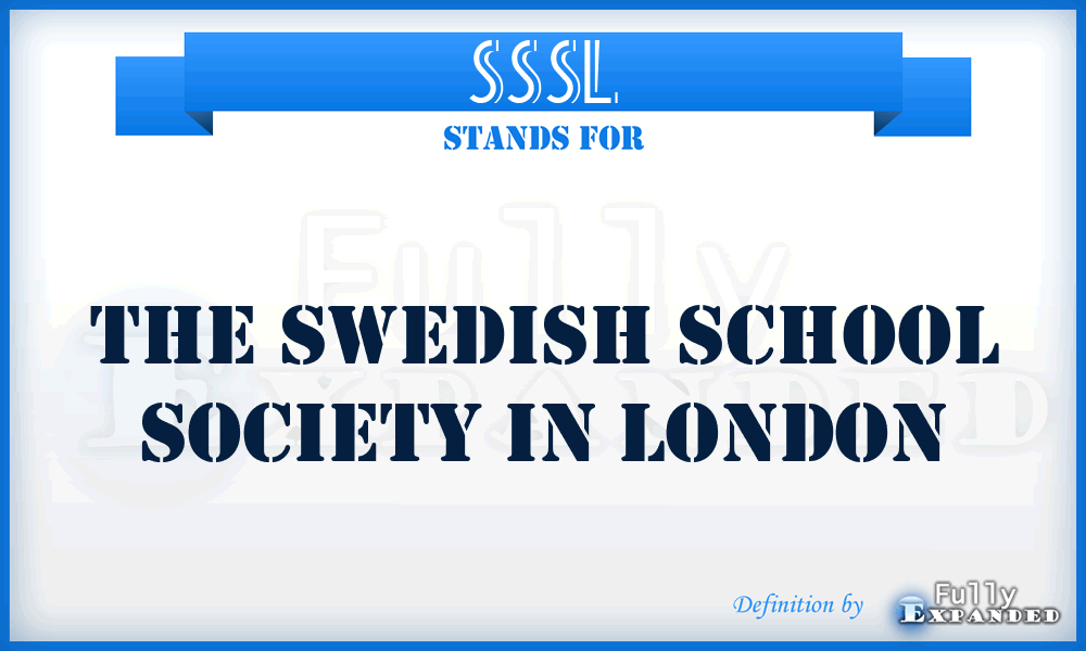 SSSL - The Swedish School Society in London