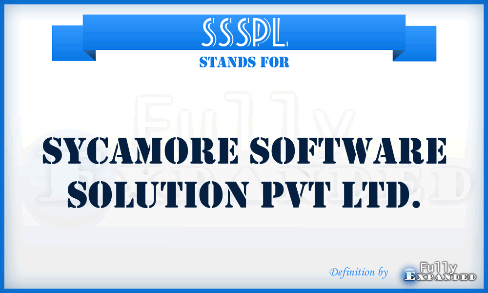 SSSPL - Sycamore Software Solution Pvt Ltd.
