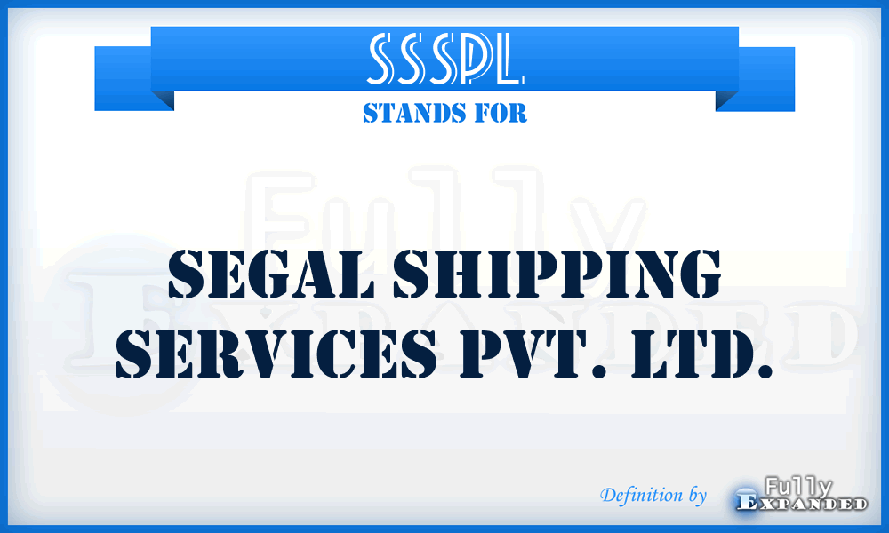 SSSPL - Segal Shipping Services Pvt. Ltd.