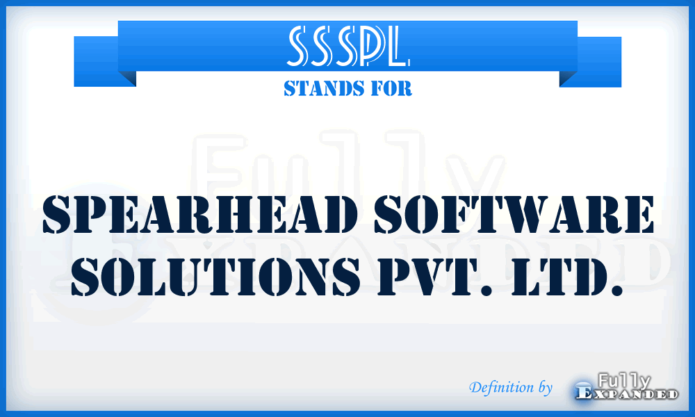 SSSPL - Spearhead Software Solutions Pvt. Ltd.