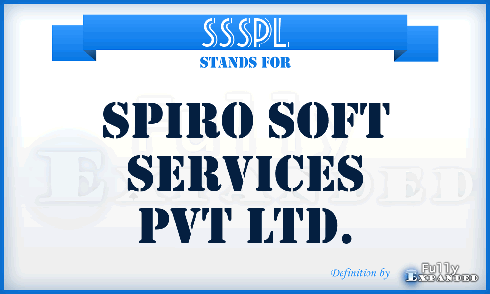 SSSPL - Spiro Soft Services Pvt Ltd.