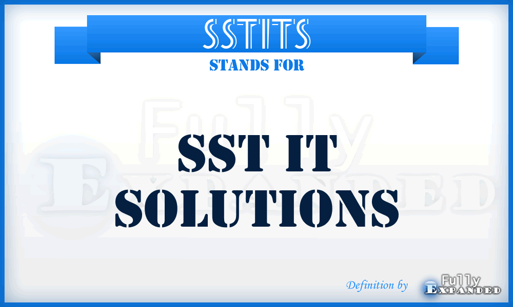 SSTITS - SST IT Solutions