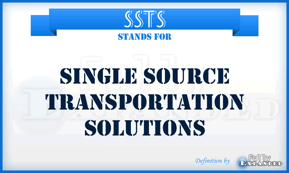 SSTS - Single Source Transportation Solutions