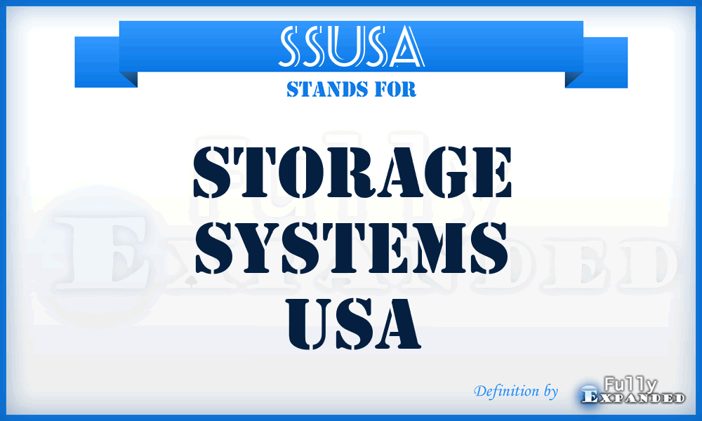 SSUSA - Storage Systems USA