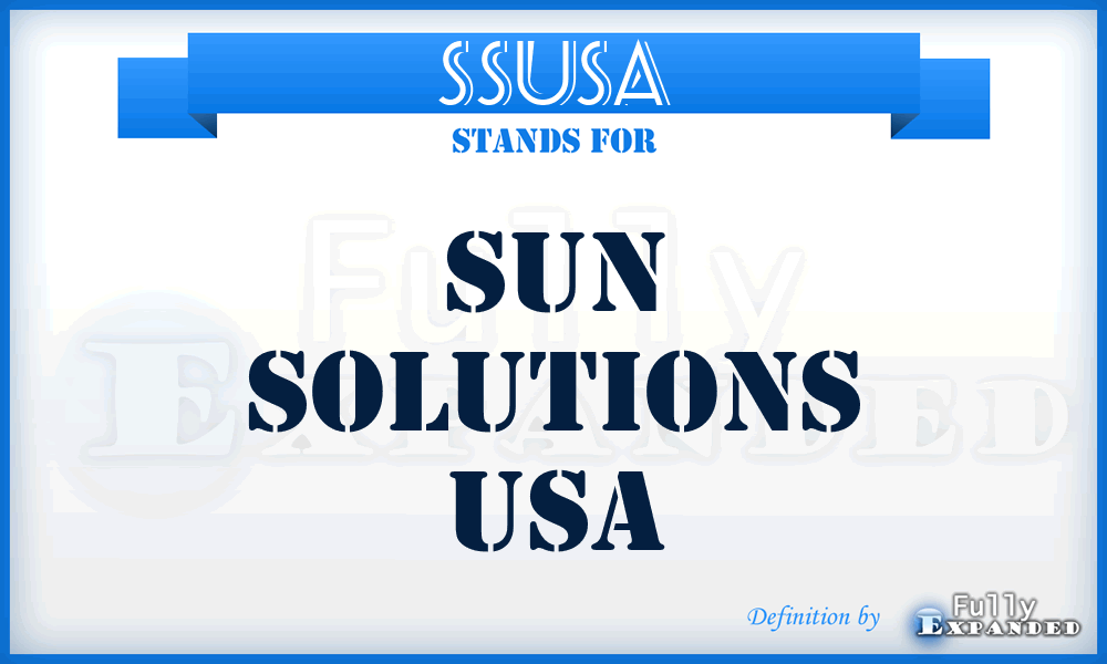 SSUSA - Sun Solutions USA
