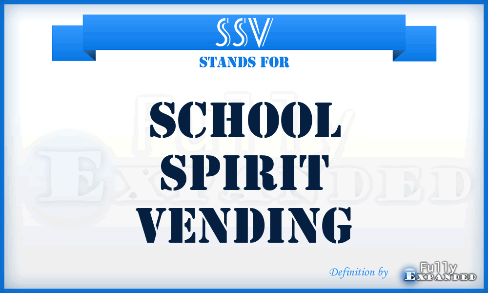 SSV - School Spirit Vending