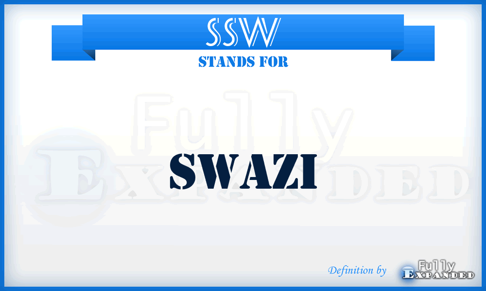 SSW - Swazi