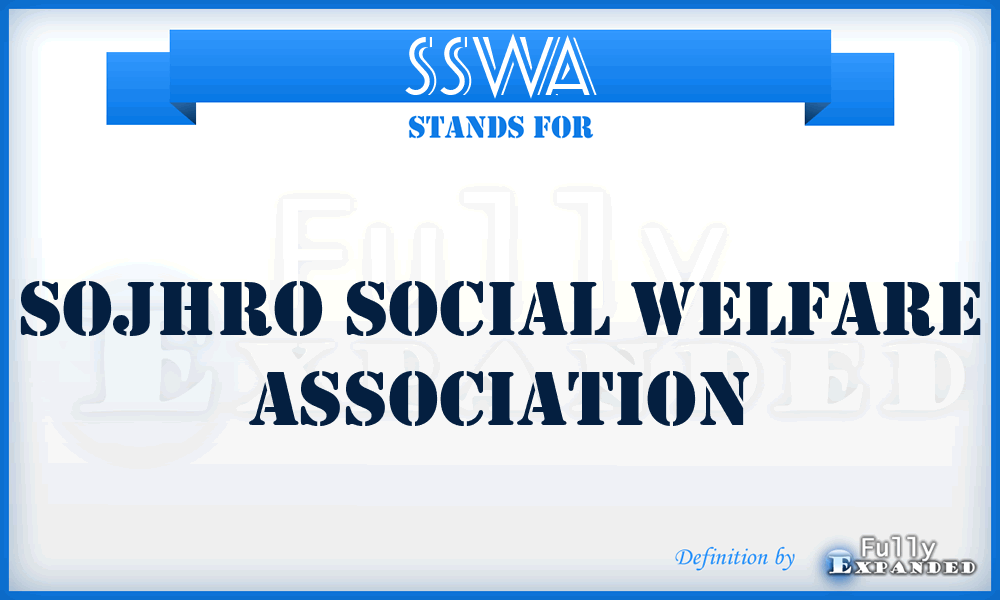 SSWA - Sojhro Social Welfare Association