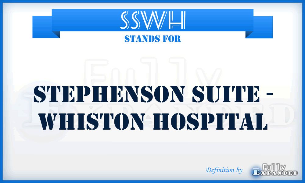 SSWH - Stephenson Suite - Whiston Hospital