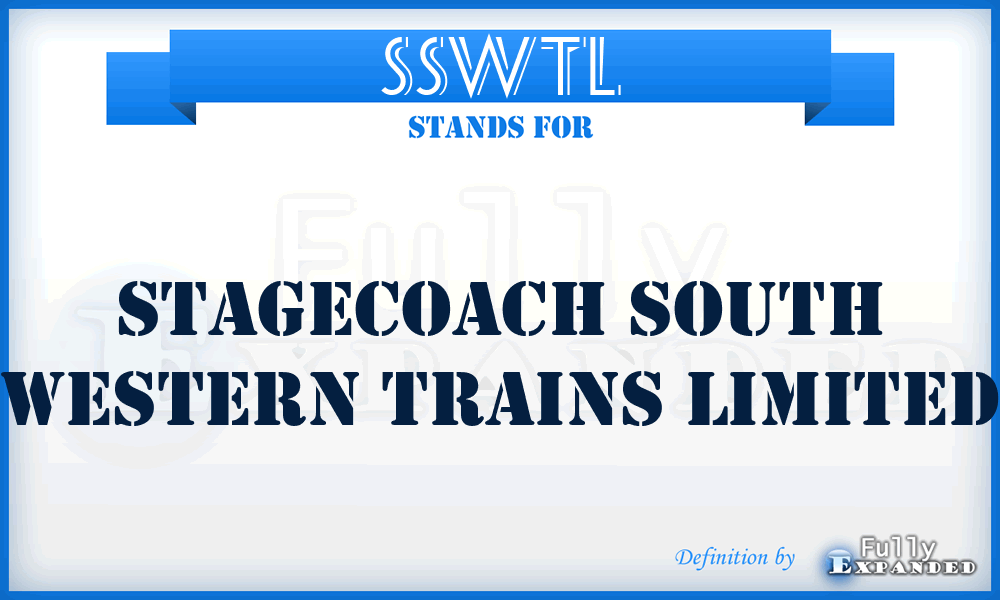 SSWTL - Stagecoach South Western Trains Limited