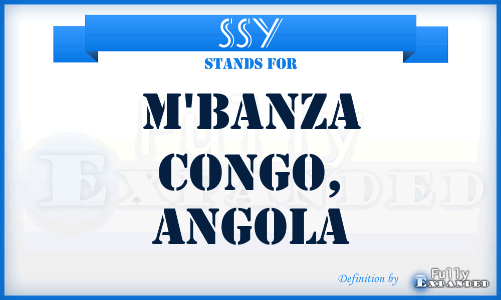 SSY - M'banza Congo, Angola