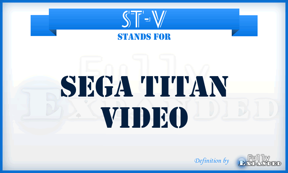 ST-V - Sega Titan Video