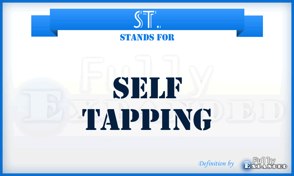 ST. - Self Tapping