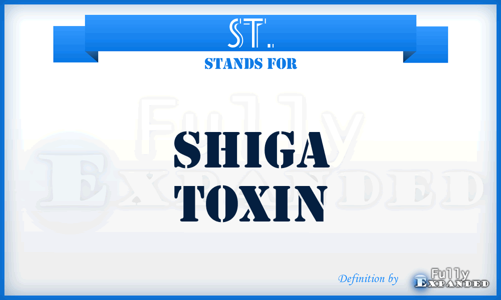 ST. - Shiga toxin