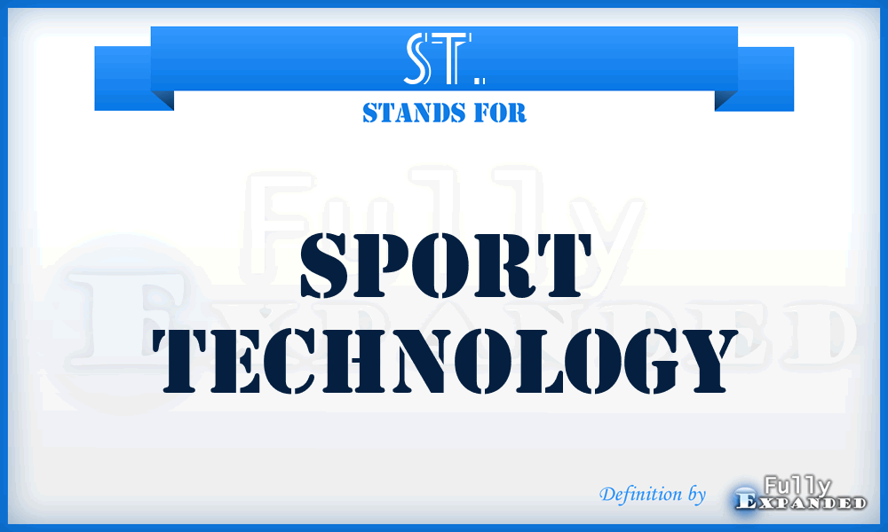 ST. - Sport Technology