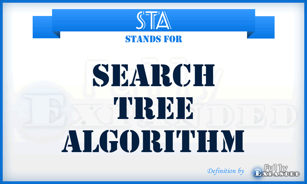 STA - Search Tree Algorithm