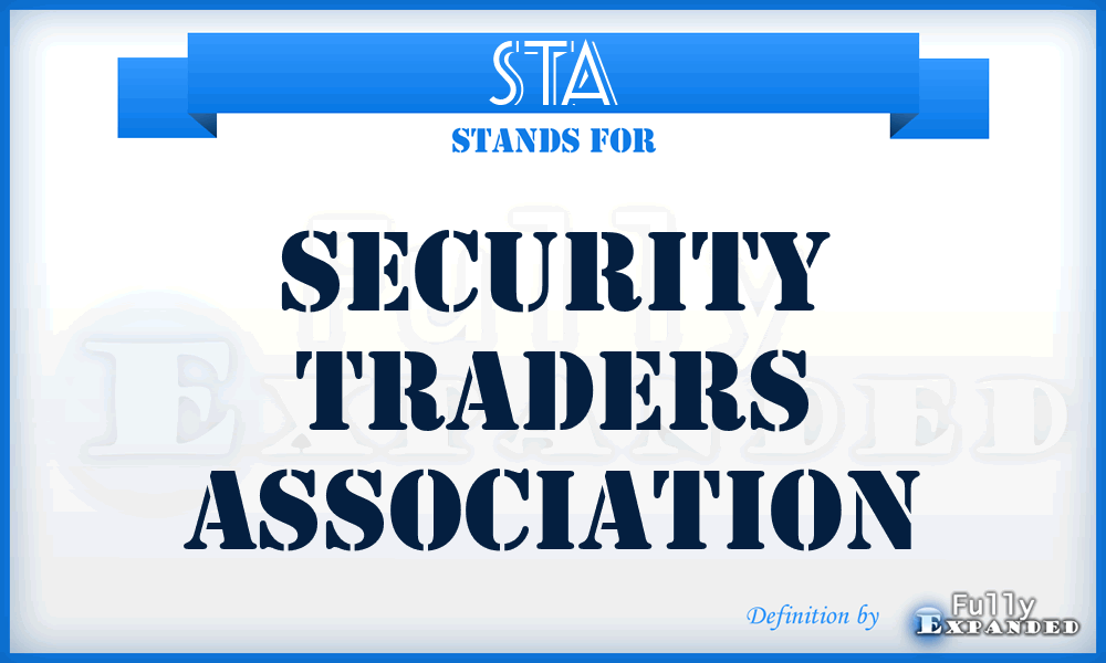 STA - Security Traders Association