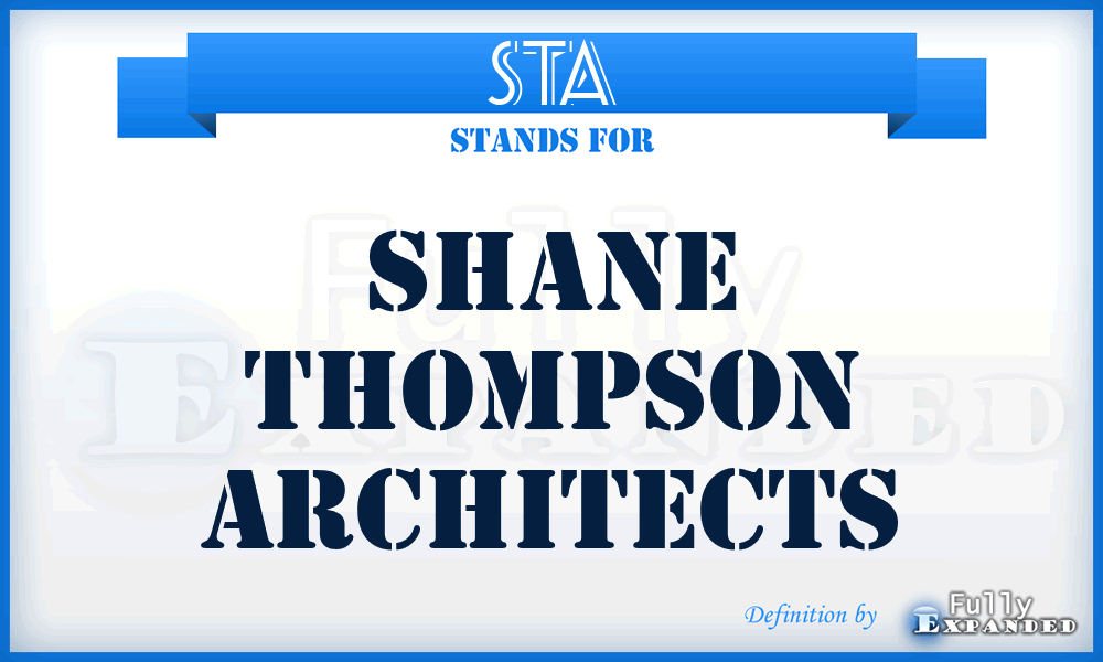 STA - Shane Thompson Architects