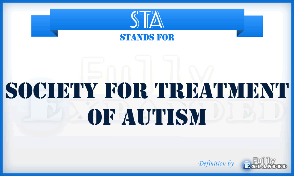STA - Society for Treatment of Autism