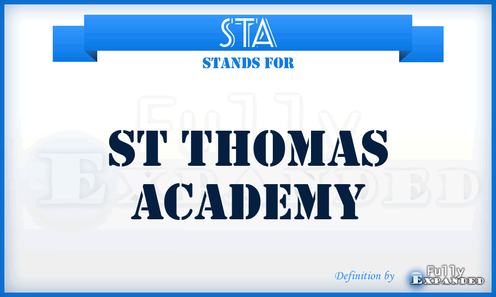 STA - St Thomas Academy