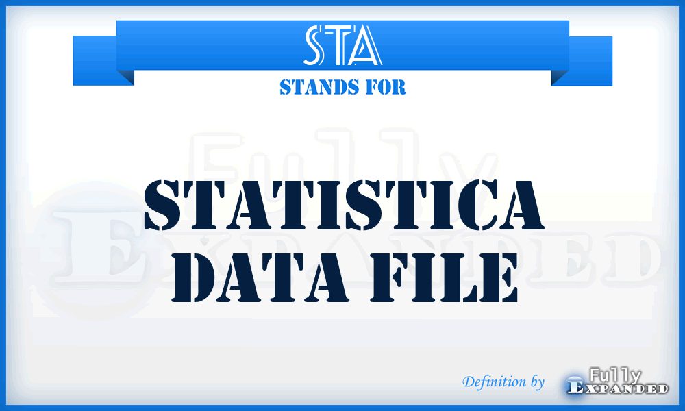 STA - Statistica Data file