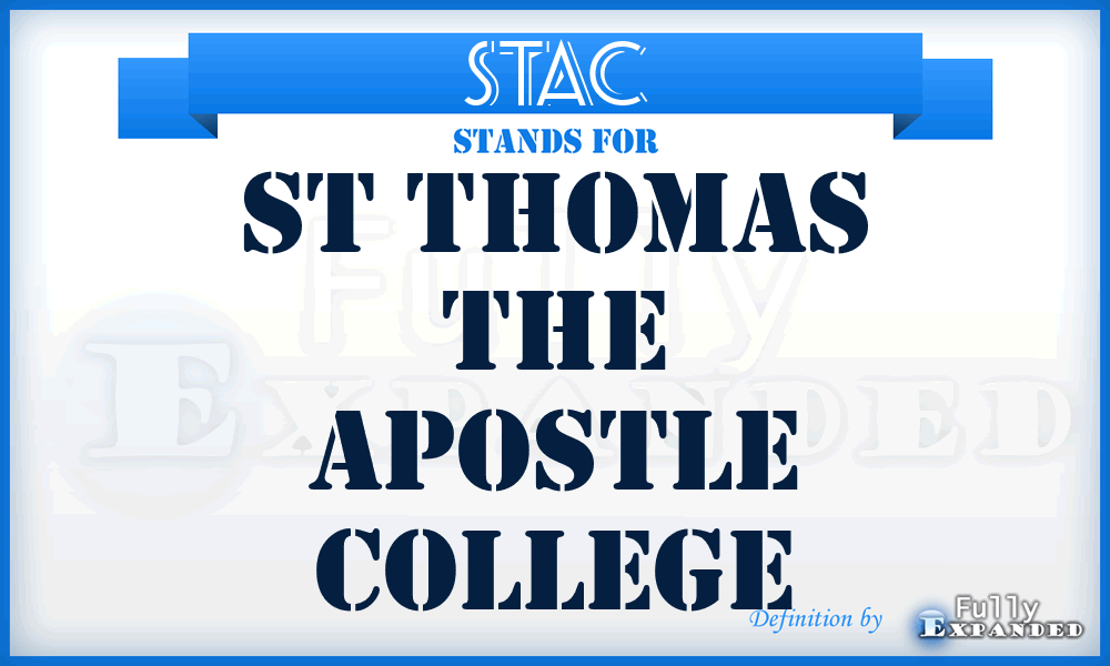 STAC - St Thomas the Apostle College