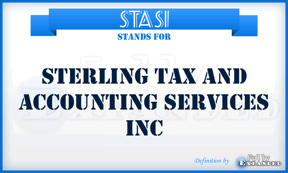 STASI - Sterling Tax and Accounting Services Inc
