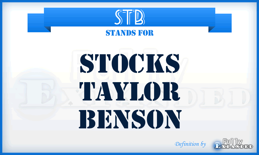 STB - Stocks Taylor Benson