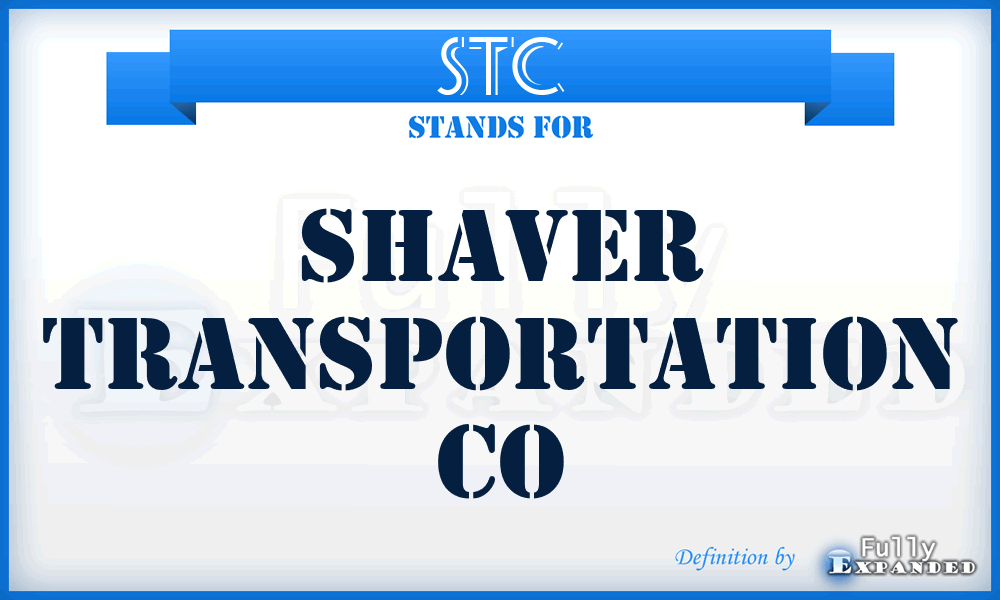 STC - Shaver Transportation Co