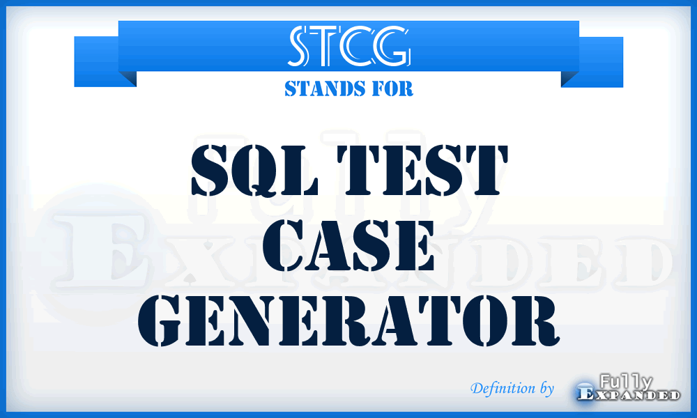 STCG - SQL Test Case Generator