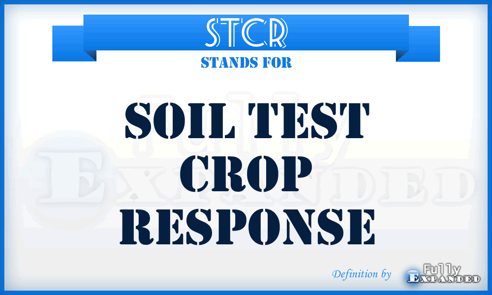 STCR - Soil Test Crop Response