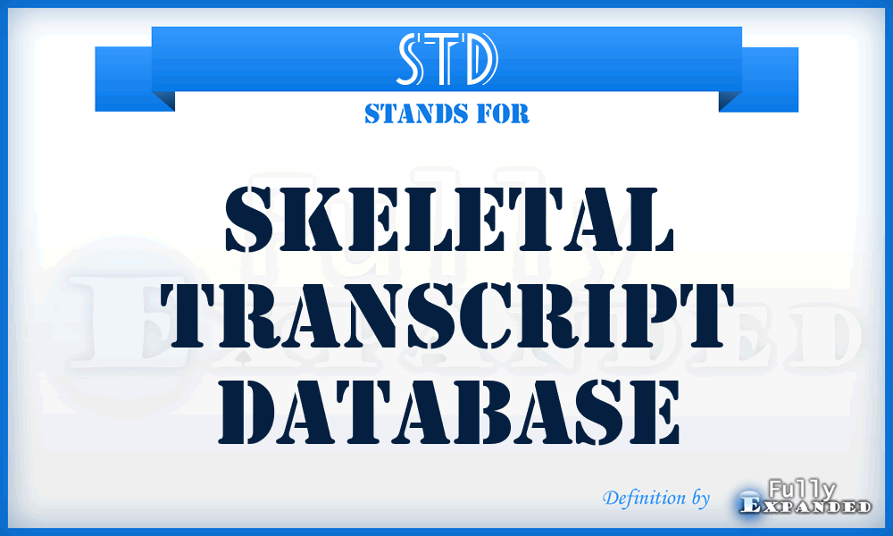 STD - Skeletal Transcript Database
