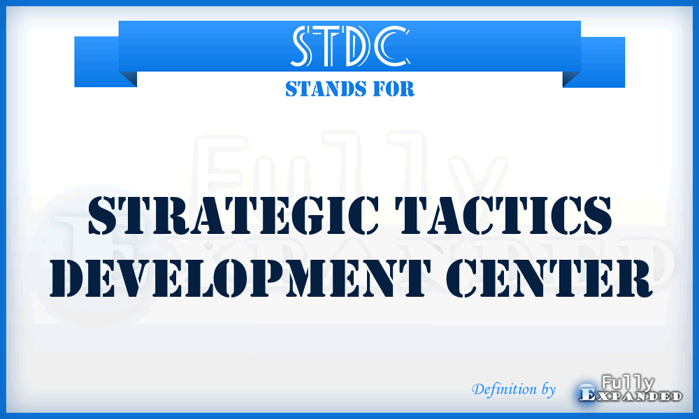 STDC - Strategic Tactics Development Center