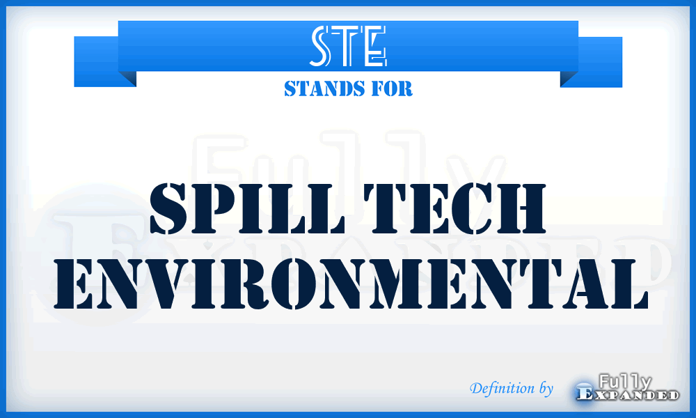 STE - Spill Tech Environmental