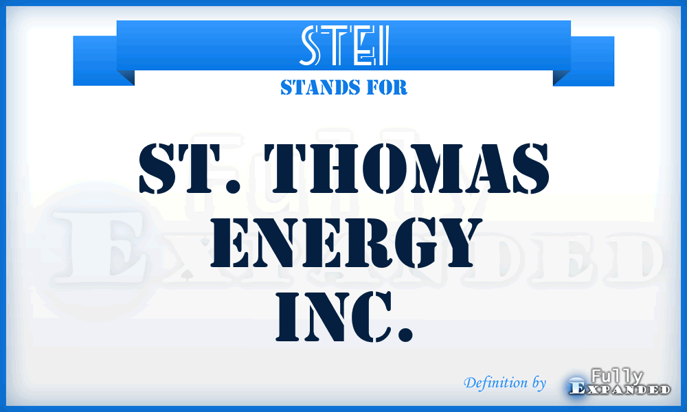 STEI - St. Thomas Energy Inc.