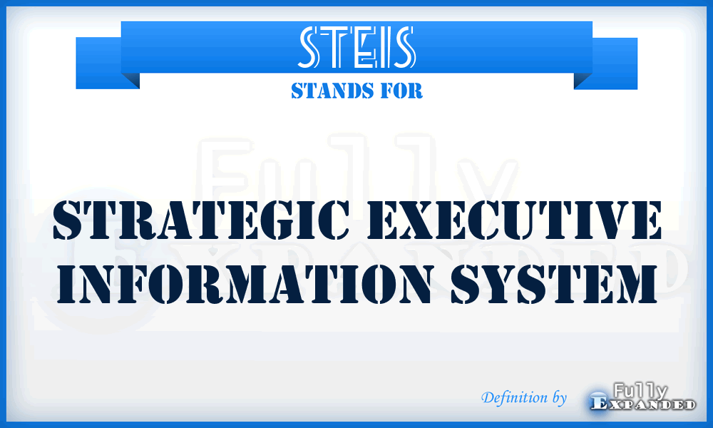 STEIS - Strategic Executive Information System