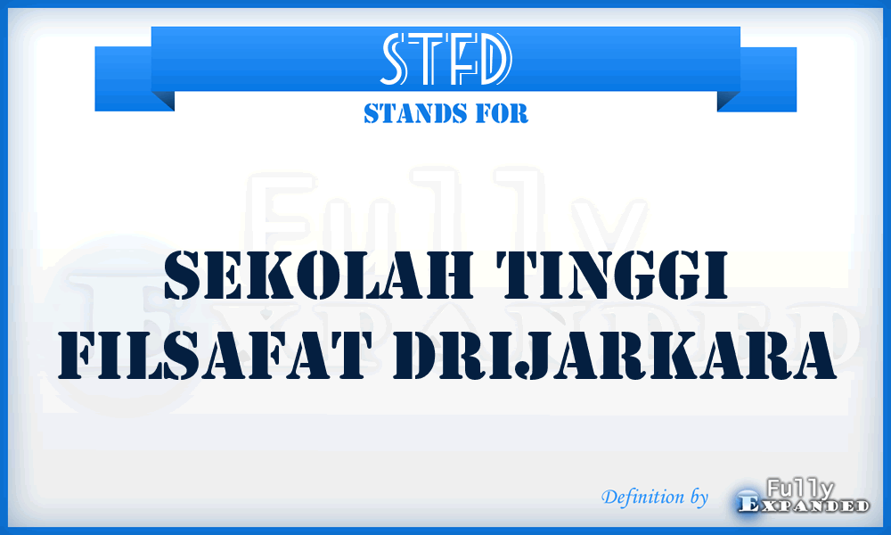 STFD - Sekolah Tinggi Filsafat Drijarkara