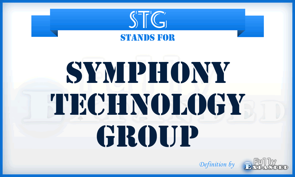 STG - Symphony Technology Group