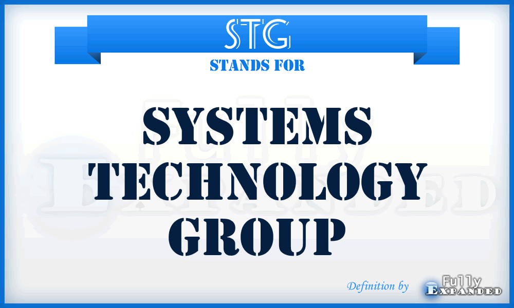 STG - Systems Technology Group