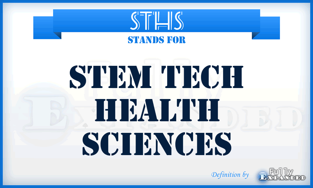 STHS - Stem Tech Health Sciences