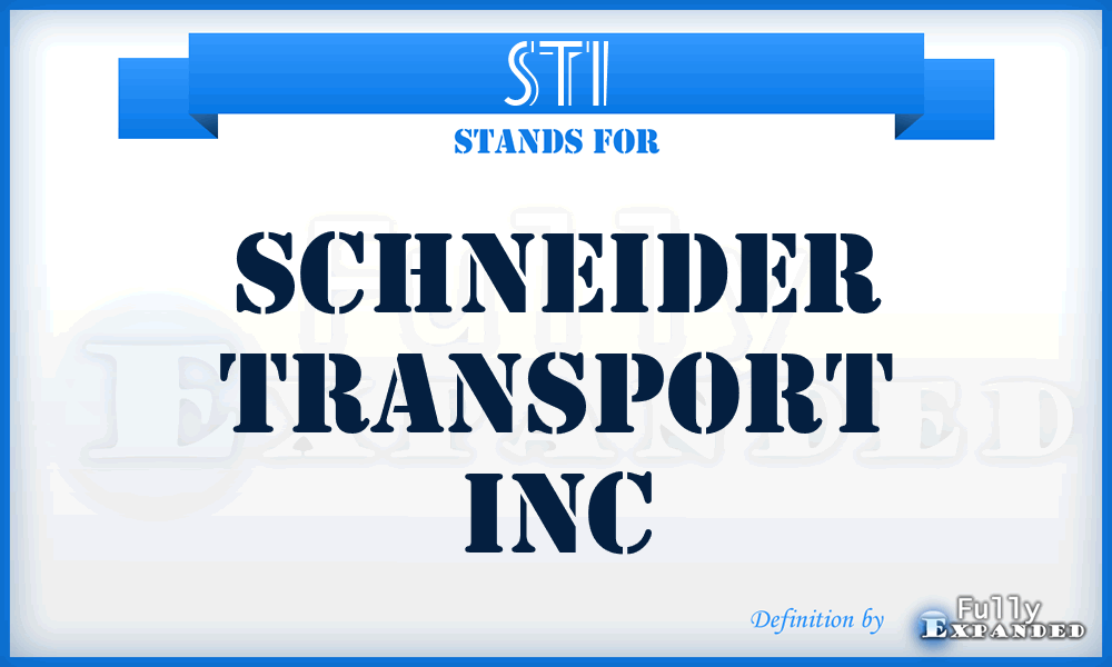 STI - Schneider Transport Inc