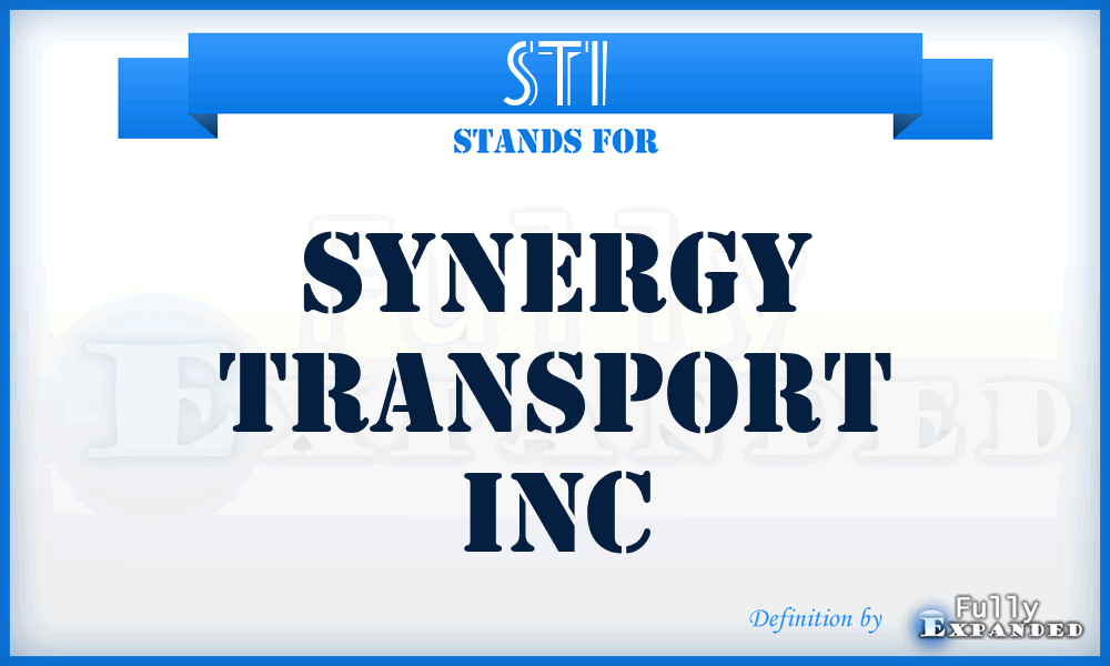 STI - Synergy Transport Inc