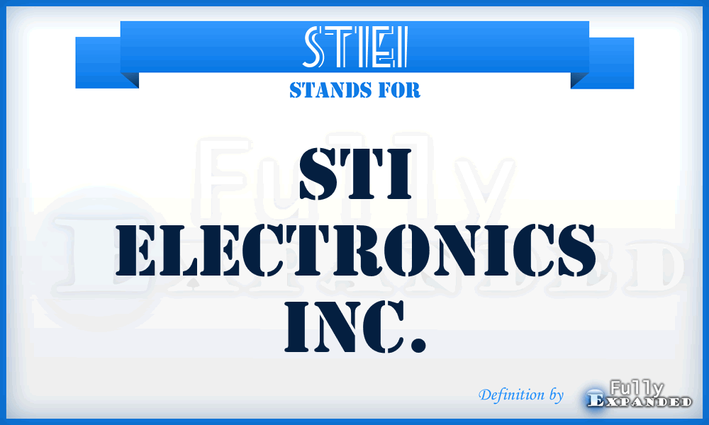 STIEI - STI Electronics Inc.