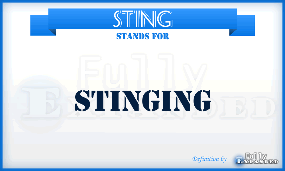 STING - stinging