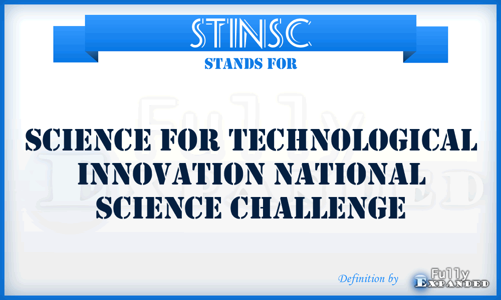 STINSC - Science for Technological Innovation National Science Challenge